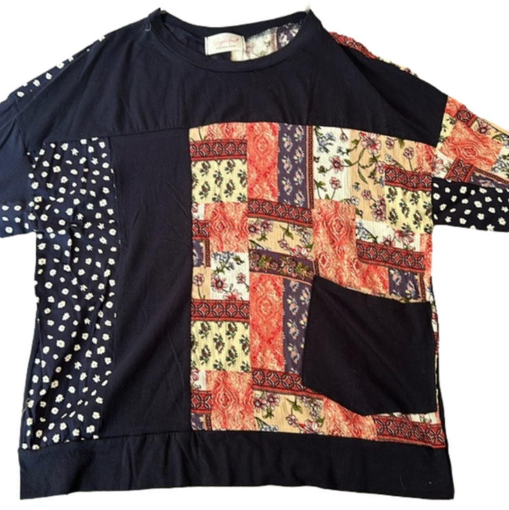 NWOT never worn Patchwork top